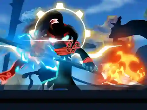 Jwèt Stickman Hero Fight sou entènèt