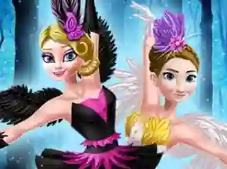Jwèt Ellie and Annie Black Swan and White Swan sou entènèt