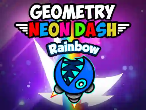 Jwèt Geometry neon dash rainbow sou entènèt