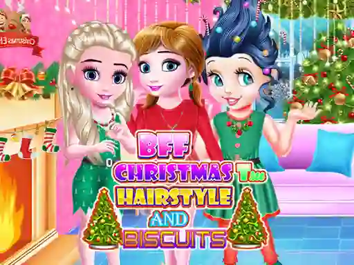 Jwèt BFF Christmas Tree Hairstyle and Biscuits sou entènèt