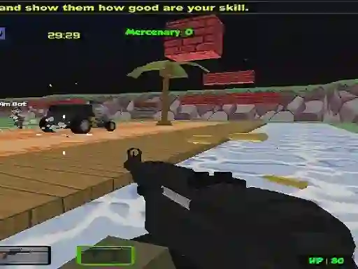Jwèt Blocky Combat Strike Zombie Multiplayer sou entènèt