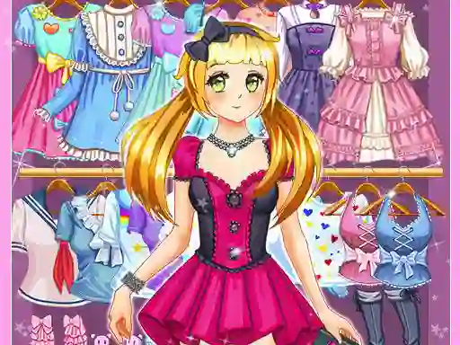 Jwèt Anime Kawaii Dress Up sou entènèt
