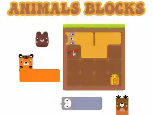 Jwèt Animals Blocks sou entènèt
