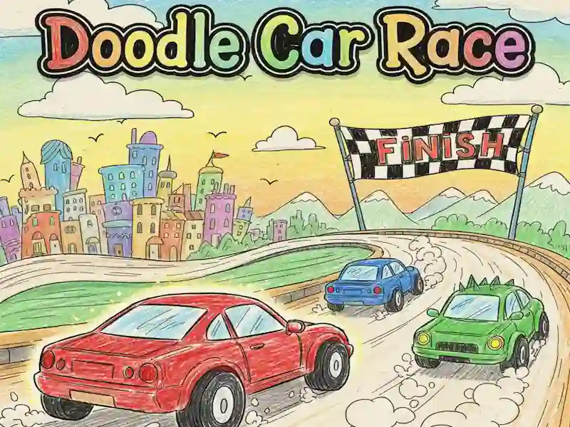 Jwèt Doodle Car Race sou entènèt