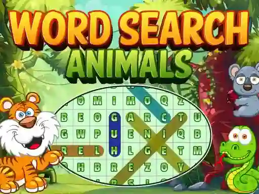 Jwèt Word Search Animals sou entènèt