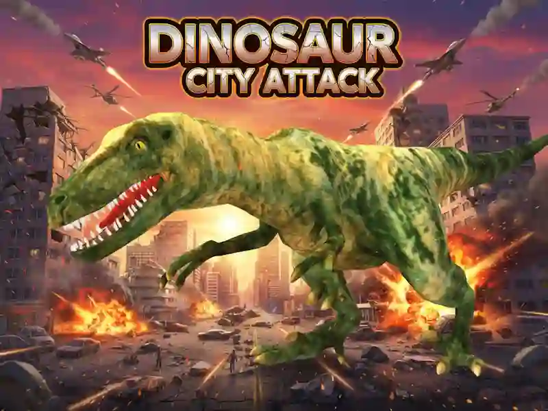 Jwèt Dinosaur City Attack sou entènèt