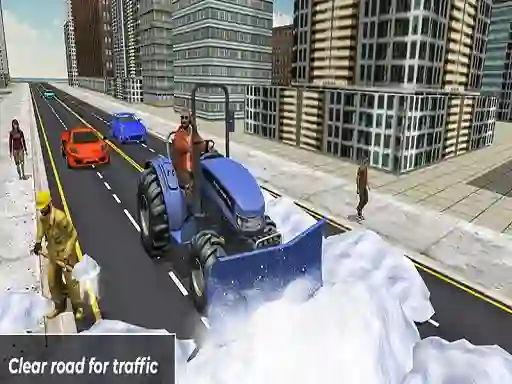 Jwèt Grand Snow Clean Road Driving Simulator sou entènèt