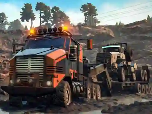 Jwèt Trucks in Mud Jigsaw sou entènèt