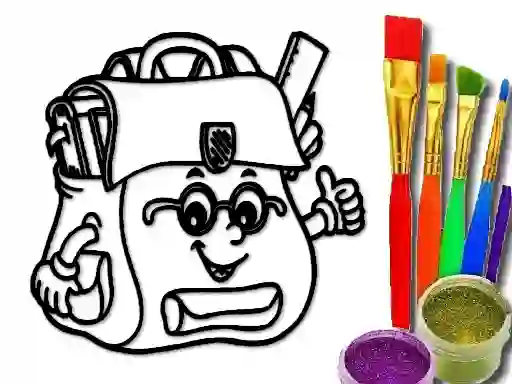 Jwèt Back To School: School Bag Coloring Book sou entènèt