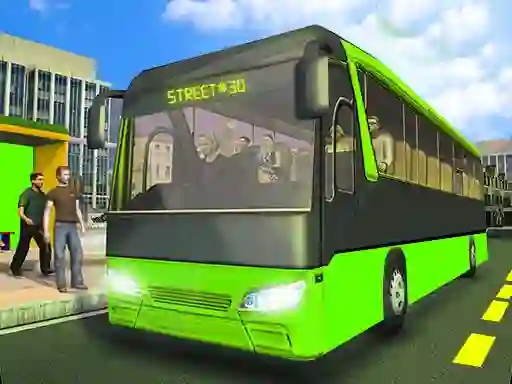 Jwèt City Passenger Coach Bus Simulator Bus Driving 3d sou entènèt