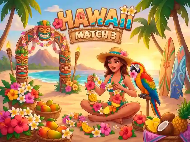 Jwèt Hawaii Match 3 sou entènèt