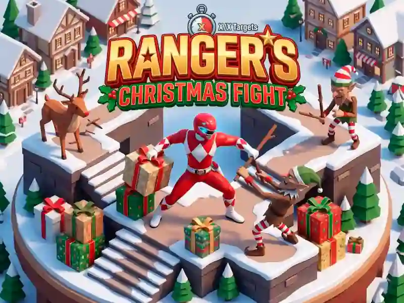 Jwèt Power Rangers Christmas run sou entènèt