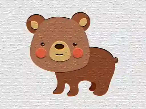 Jwèt Cartoon Bear Puzzle sou entènèt