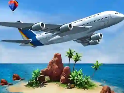 Jwèt Air plane Simulator Island Travel sou entènèt