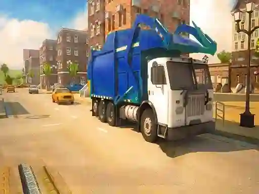 Jwèt Road Garbage Dump Truck Driver sou entènèt