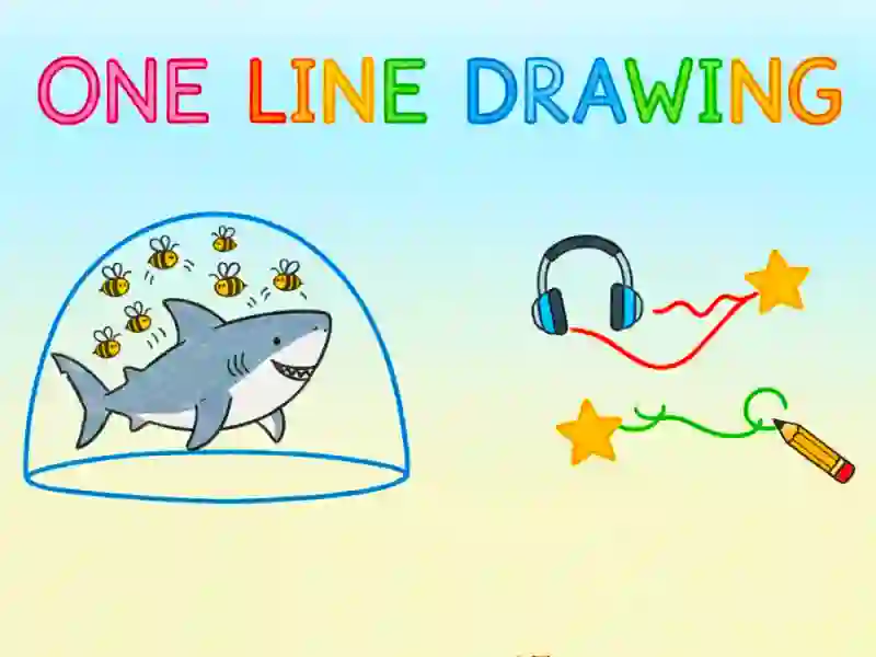 Jwèt One Line Drawing sou entènèt
