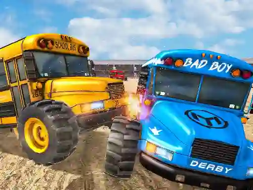 Jwèt School Bus Demolition Derby sou entènèt