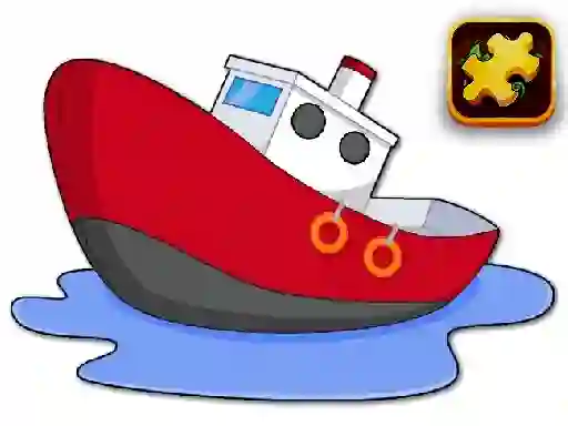 Jwèt Cartoon Ship Puzzle sou entènèt