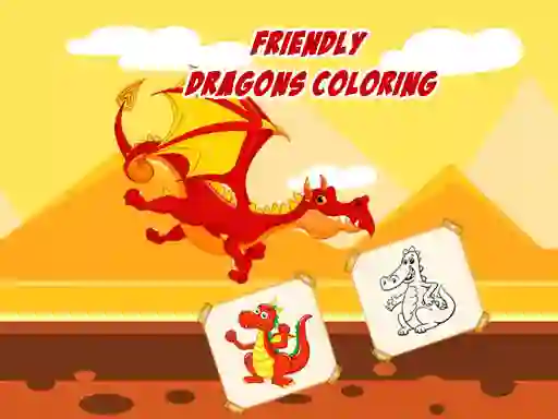 Jwèt Friendly Dragons Coloring sou entènèt