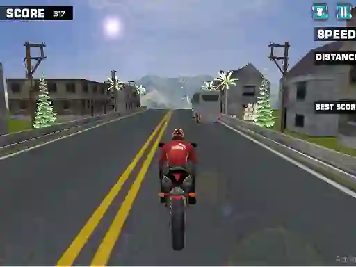 Jwèt Highway Rider Motorcycle Racer sou entènèt