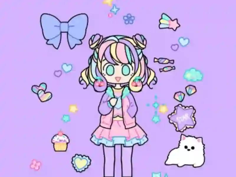 Jwèt Pastel Girl Dress Up sou entènèt