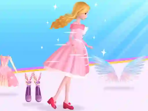 Jwèt Fashion Princess Dress Up sou entènèt