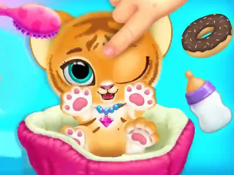 Jwèt Baby Tiger Care sou entènèt