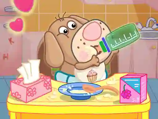 Jwèt Hippo Baby Care Game sou entènèt
