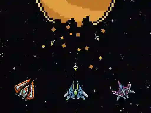 Jwèt Galactic Pixel Storm sou entènèt