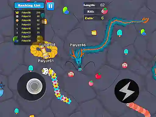 Jwèt Greedy Snake Multiplayer Duel sou entènèt