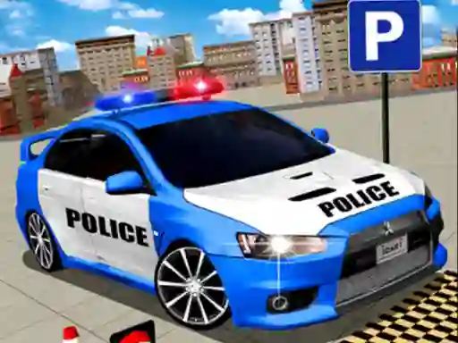 Jwèt Modern Police Car Parking 3D sou entènèt