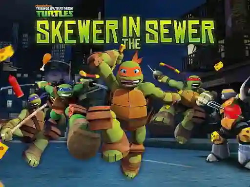 Jwèt Teenage Mutant Ninja Turtles: Skewer in the Sewer sou entènèt