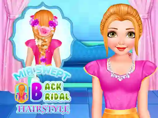 Jwèt Mia Swept Back Bridal Hairstyle sou entènèt