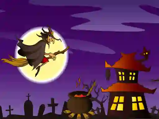 Jwèt Halloween Illustrations Jigsaw Puzzle sou entènèt