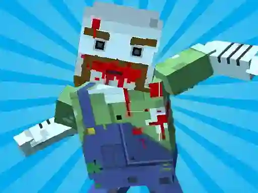 Jwèt Blocky Gun Warfare Zombie sou entènèt