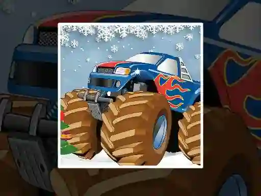 Jwèt Winter Monster Truck Puzzles sou entènèt