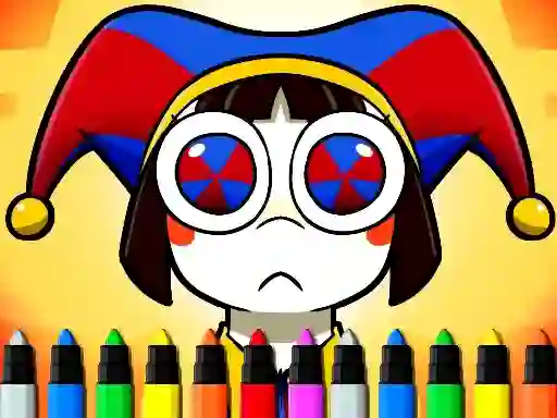 Jwèt Digital Circus Coloring Adventure sou entènèt