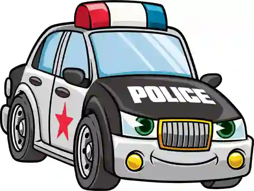 Jwèt Cartoon Police Cars Puzzle sou entènèt