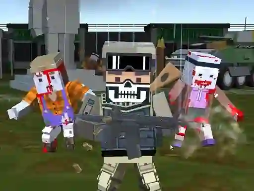 Jwèt Combat Pixel Arena 3D Zombie Survival sou entènèt