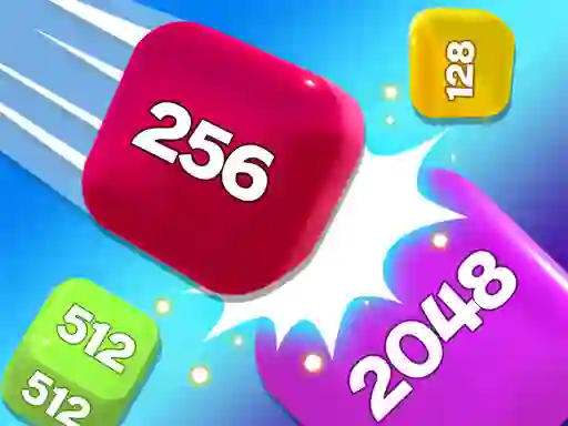 Jwèt Chain Cube 2048: 3D Merge Game sou entènèt