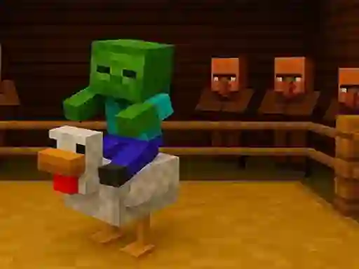 Jwèt Chicken Jockey hidden lava chicken sou entènèt