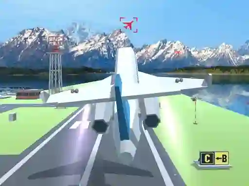 Jwèt Polygon Flight Simulator sou entènèt