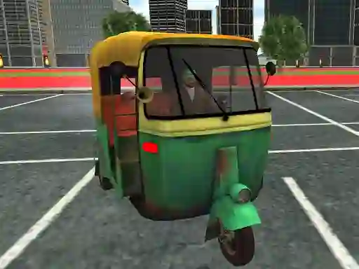 Jwèt TukTuk Rickshaw City Driving Sim sou entènèt