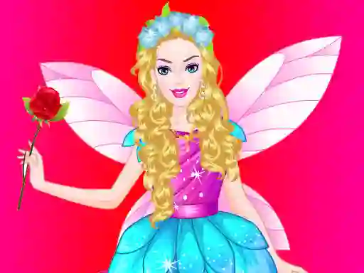 Jwèt Barbie Angel Dress up sou entènèt