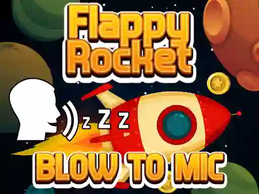 Jwèt Flappy Rocket Playing with Blowing to Mic sou entènèt