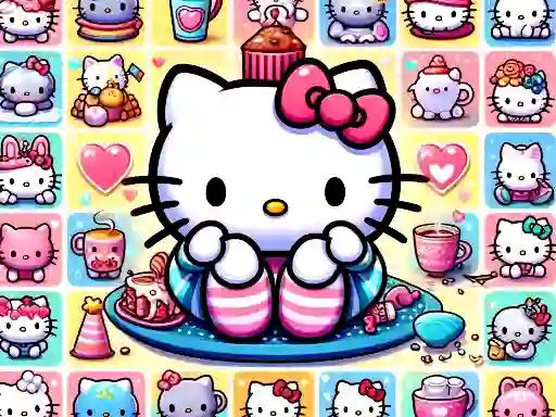 Jwèt Cute Kitty Memory Challenge sou entènèt