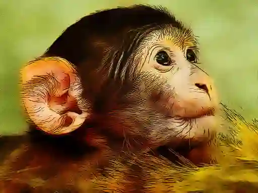 Jwèt Funny Baby Monkey sou entènèt