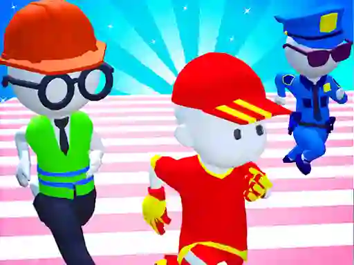 Jwèt Knockout Fall Guys 3D Run Royale Race sou entènèt