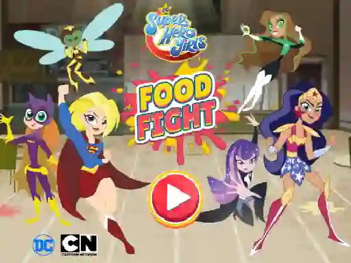 Jwèt DC Super Hero Girls Food Fight sou entènèt