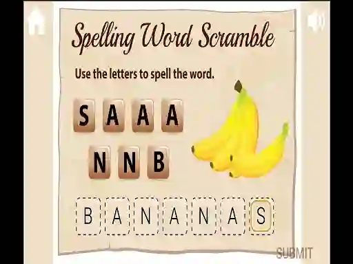 Jwèt Spelling Word Scramble sou entènèt